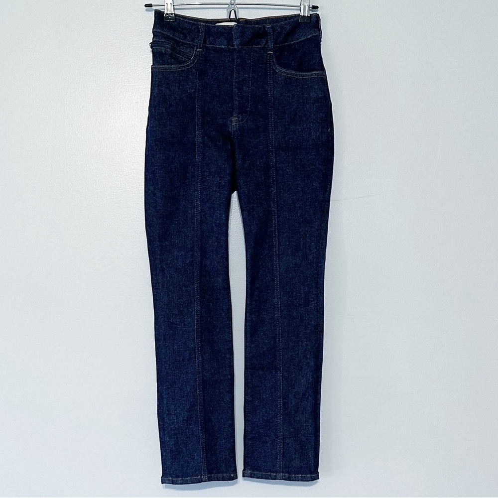 Anthropologie Pilcro and The Letterpress‎ Front Seam Dark Wash Slim Fit Jeans